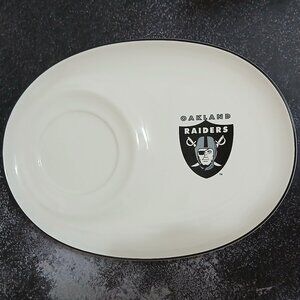 Vintage Pfaltzgraff "Oakland Raiders" Snack Plate-039 Made in USA